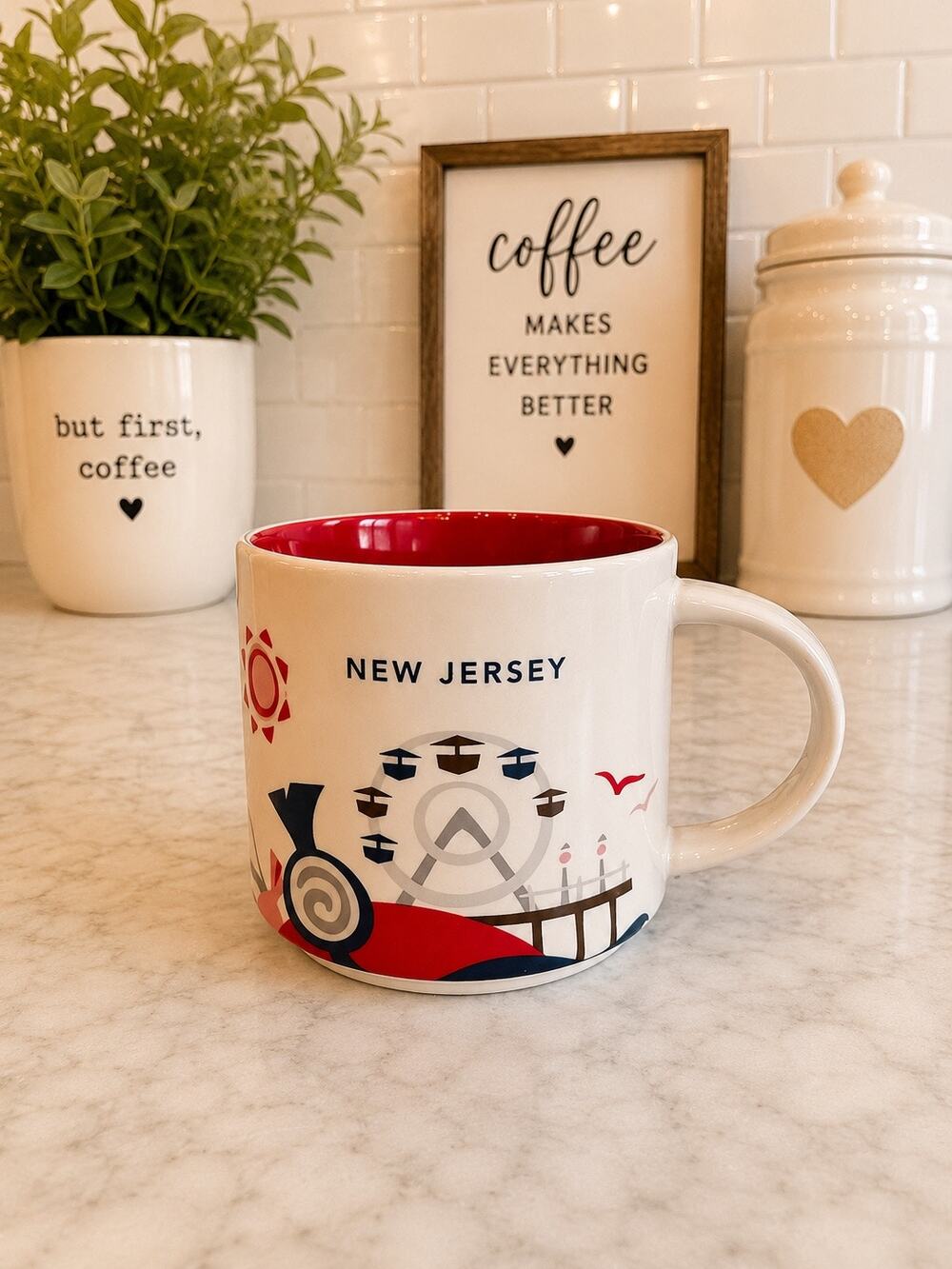 Starbucks New Jersey You Are Here Mug 14oz Collector Coffee Cup EUC